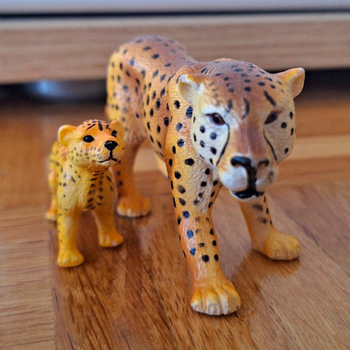 Gepard tierfiguren set - tierfiguren, set,