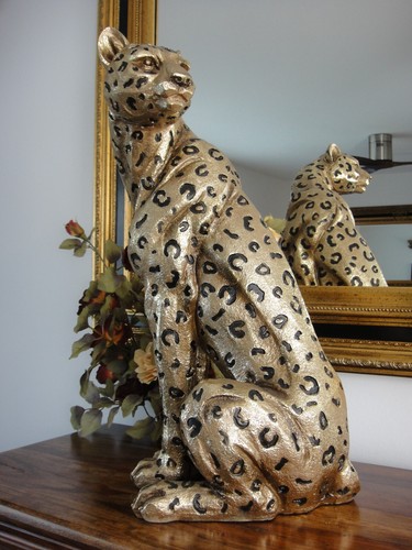 Deko figur jaguar gold - figur,