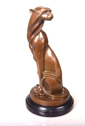 Bronze sitzender gepard - bronze,