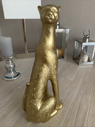 Leopard deko figur gepard - gepard, gold