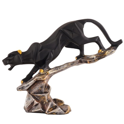 Harz schwarz gepard statue - harz,