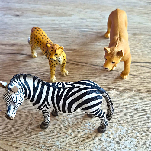 3er set wildtier figuren zebra - wildtier-figuren,