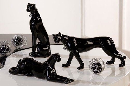 Leopard schwarz mit halsband - mit,
