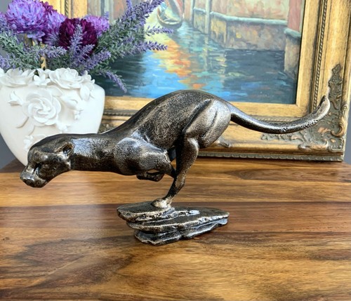 Eisen jaguar leopard skulptur - jaguar,